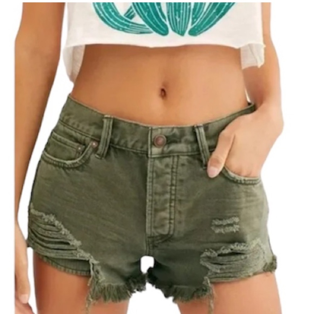 free people jean shorts